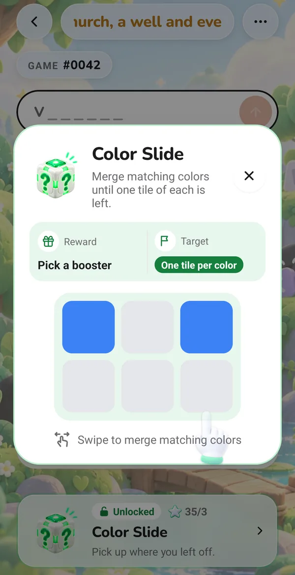 Color Slide: merge matching colors to win a booster